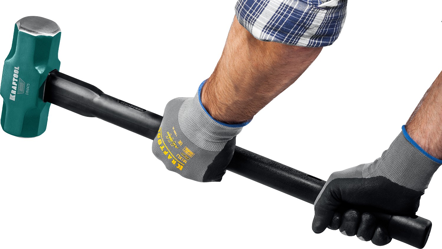 KRAFTOOL Steel FORCE, 8 кг, кувалда со стальной удлинённой обрезиненной рукояткой (2009-8)