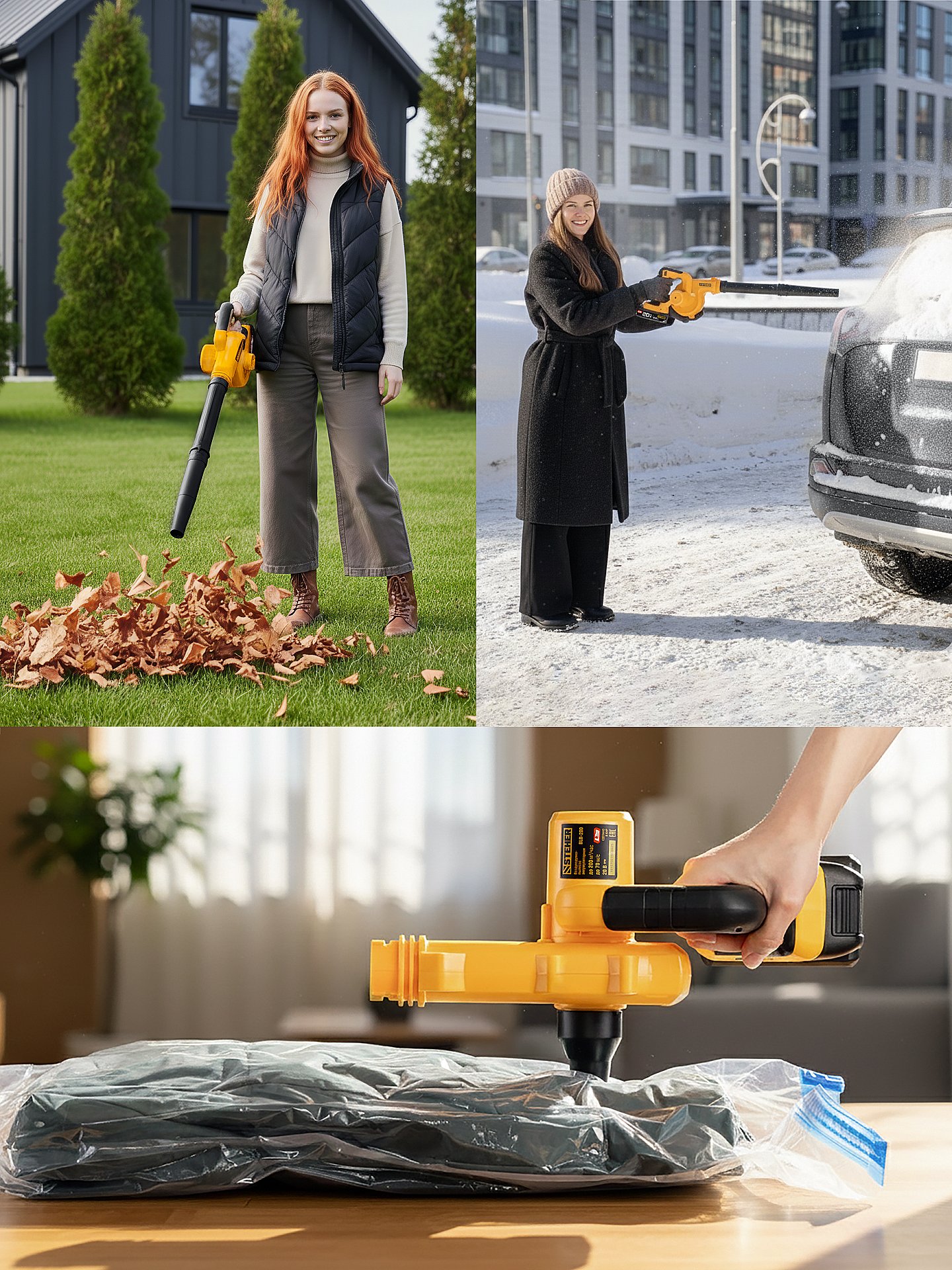 STEHER 20 В, 200 м3/ч, без АКБ (LMS), воздуходувка-пылесос аккумуляторная (BLB-200)