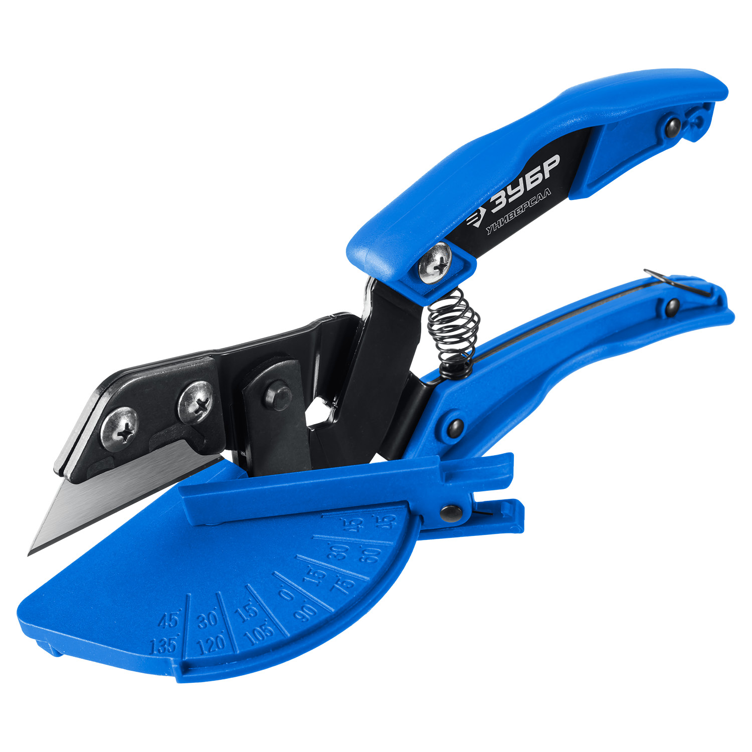 ЗУБР Универсал, для пластмассовых и резиновых профилей, угловые ножницы со сменным трапециевидным лезвием, Профессионал (23371)