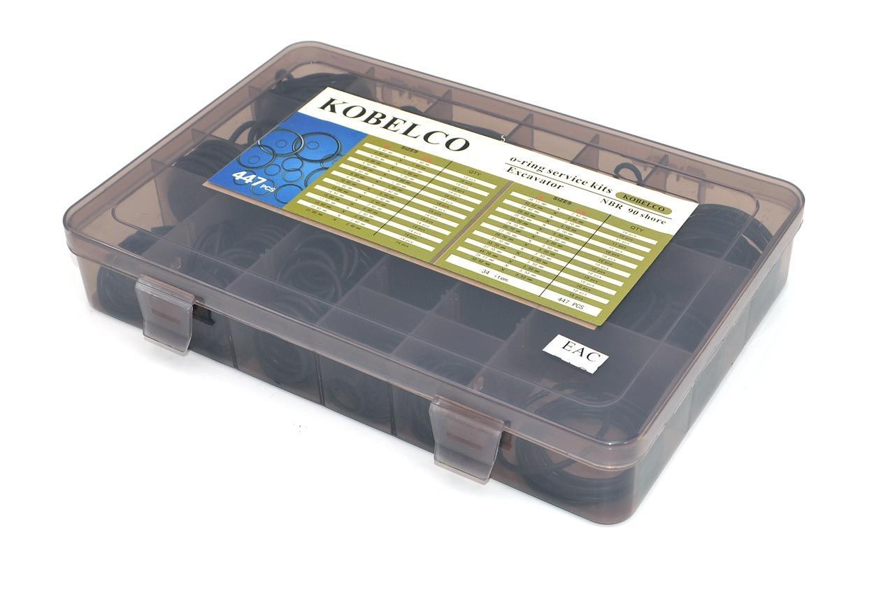 Набор колец резиновых уплотнительных O-Ring NBR90 KOBELCO 447 шт HIMPT