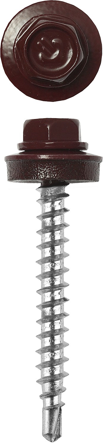 ЗУБР СКД 3005, 60 х 4.8 мм, тем.-красн., 200 шт (1,66 кг.), кровельный саморез (4-300315-48-060-3005)