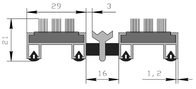 Привдерная решетка "Эконом" бруш + скребок