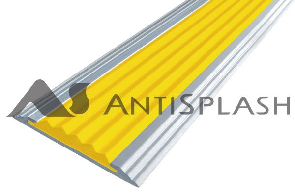 Алюминиевая Полоса с резиновой вставкой АП-40 шампань матовое 2700мм вставка желтая