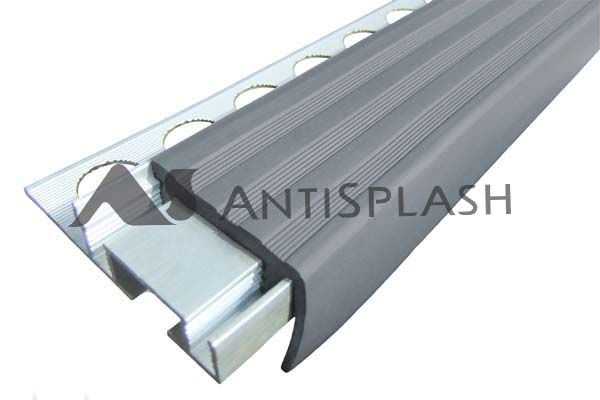 Профили закладные алюминиевые «SafeStep» серый (тип 2), 2,4 м