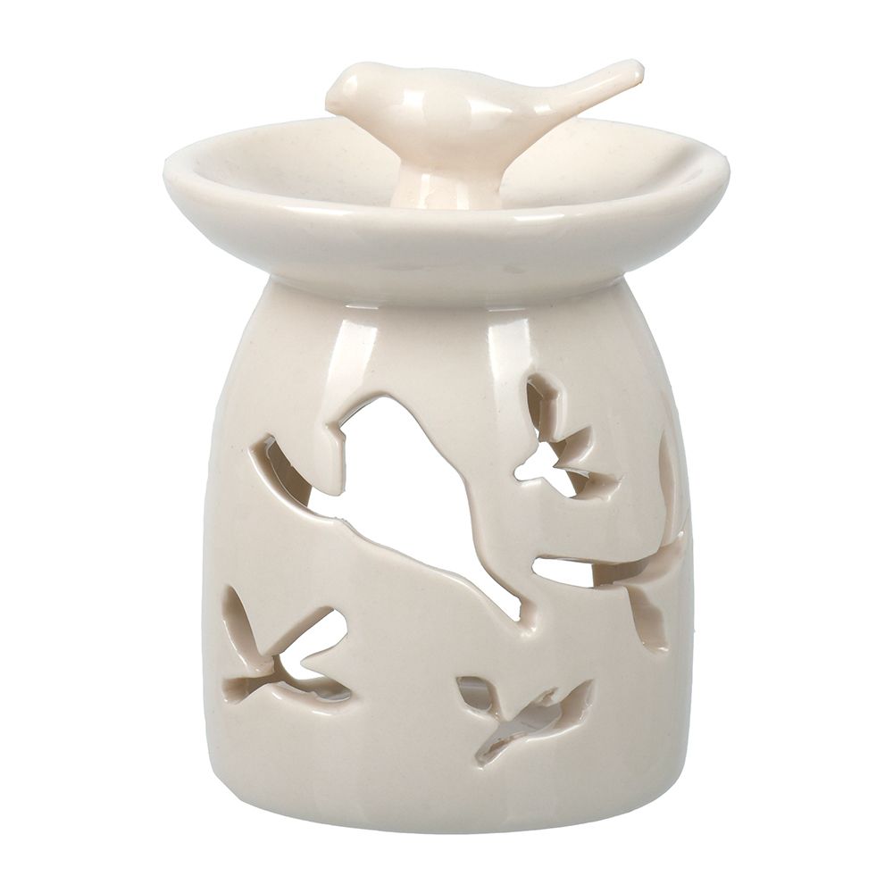 Аромалампа "Птицы",свеча в комплекте, белая, 7,5x7,5x9,5 см