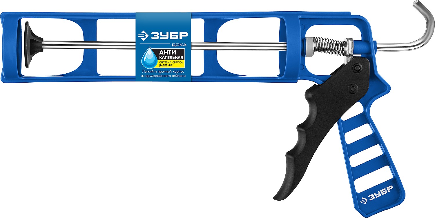 ЗУБР 310 мл, антикапельная система, легкий скелетный пистолет для герметика (06632)