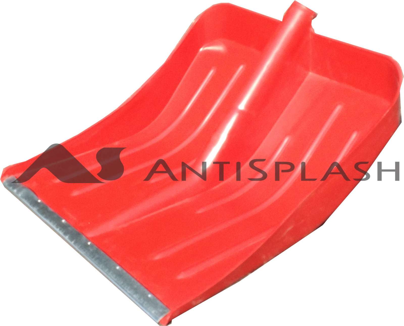 Лопата снеговая "Метель" с оцинкованной планкой D=32 (430*440) красная