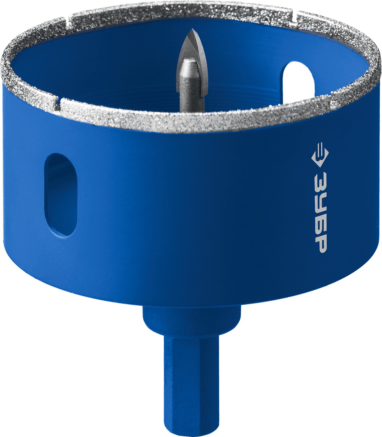 ЗУБР АГК, d 102 мм, (центр. сверло, трехгр. хвост, Р60), алмазная коронка, Профессиона (29850-102)