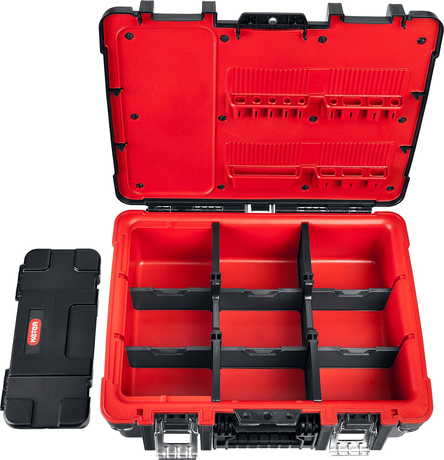 KETER TECHNICAN, 480 х 380 х 175 мм, (19″), ящик-органайзер с 9 регулируемыми ячейками + съемный внутренний органайзер с 4 ячейками (38395-19)