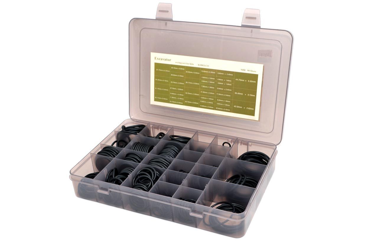 Набор колец резиновых уплотнительных O-Ring NBR90 KOBELCO 447 шт HIMPT