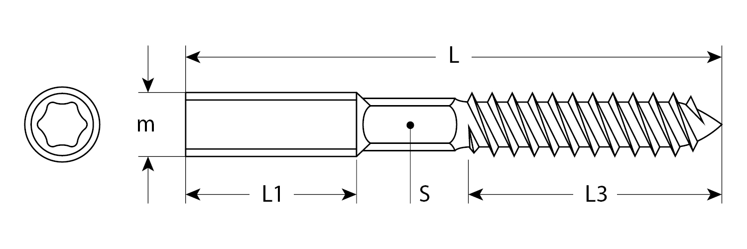 ЗУБР М10 x 100 мм, 600 шт, сантехническая шпилька (37870-10-100-600)