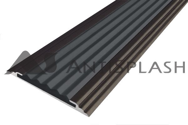 Алюминиевая Полоса с резиновой вставкой АП-40 коньяк матовое 2700мм вставка черная