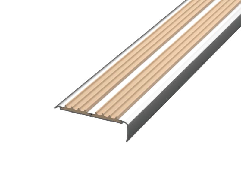 Алюминиевый угол-порог АУ-72 Евро, Бежевый  2500мм