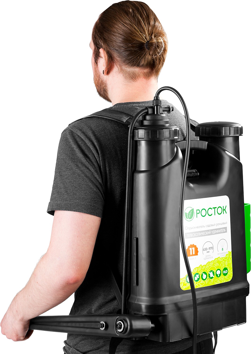 РОСТОК RK-11, 11 л, с телескопическим удлинителем, ранцевый опрыскиватель (425219)